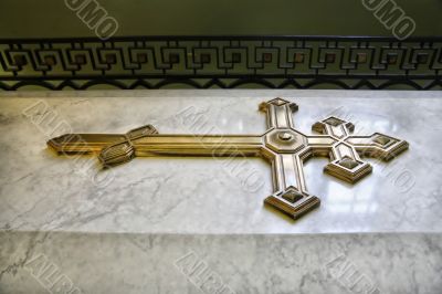 Marble coffin