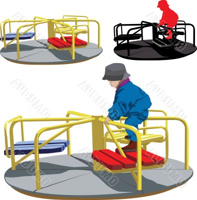Boy on the carousel