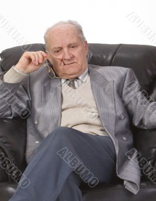 Senior man thinking