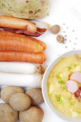 Potatoes soup in a bowl