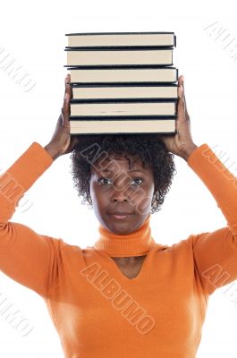 Woman with books