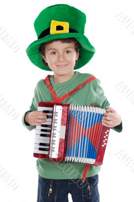 Child whit hat of Saint Patrick`s