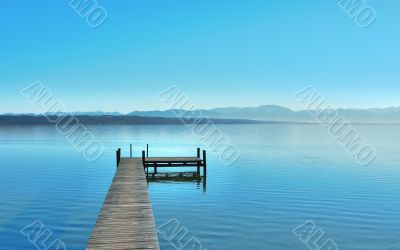 Bright day at the lake