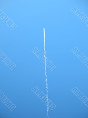 Airplane in a sky