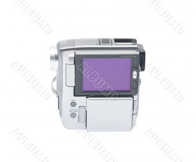 Video camera isolated on white background