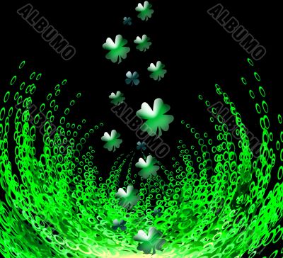 Abstract with Clover leaves