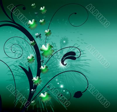Abstract with Clover leaves