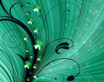 Abstract with Clover leaves