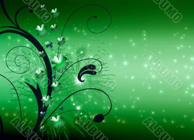 Abstract with Clover leaves