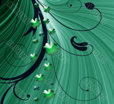 Abstract with Clover leaves