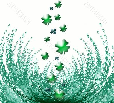 Abstract with Clover leaves