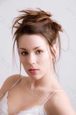 Beautiful brunette with lingerie