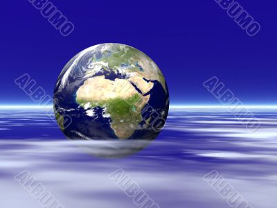Earth among the clouds
