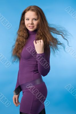 long-haired model