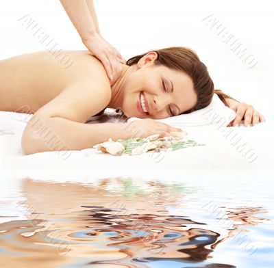 happy massage on white sand 2