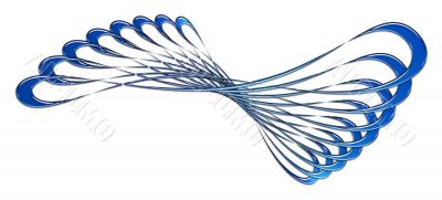 Blue Curved Abstract Design