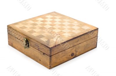 empty chessboard on white