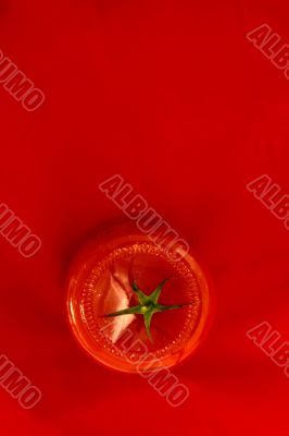 Tomato with green Isolated in White Background