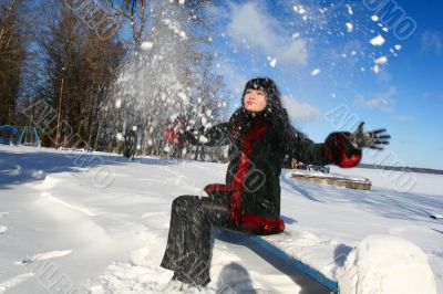 Woman in winter