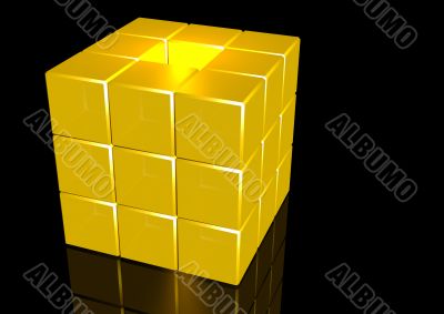 Gold cubes