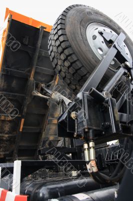 Dump truck mechanism.