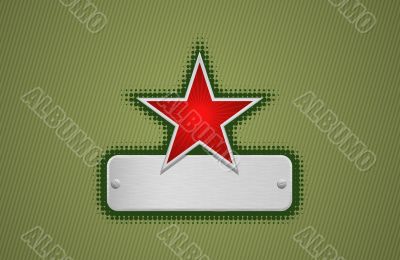 Vector red and green star frame