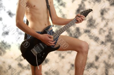 The naked guitarist