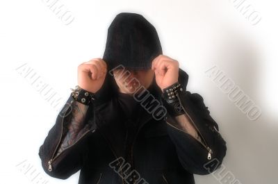 hiding face