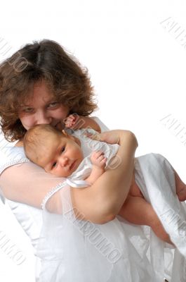 mother and a baby