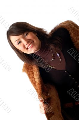 woman in fur