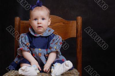 baby on a chair