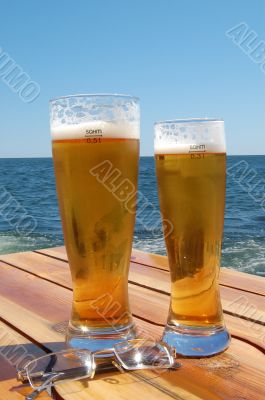 beer and sea