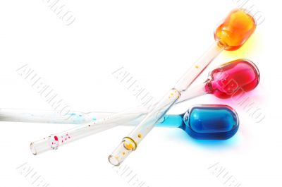 colored flasks