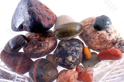 rocks in vase