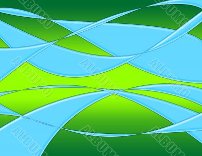 Abstract Computer Background - Blue Waves
