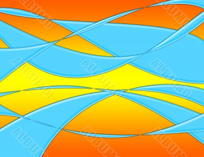 Abstract Computer Background - Blue Waves