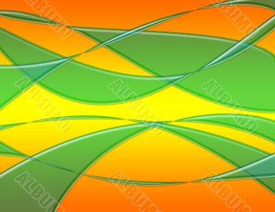 Abstract Computer Background - Green Waves