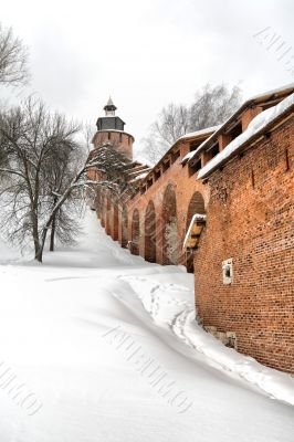 Wall of the ancient Kremlin