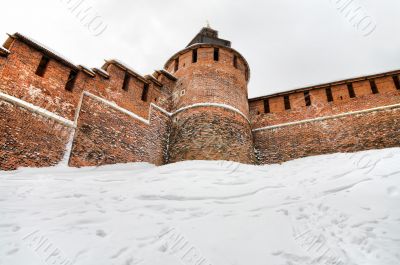 Wall of the ancient Kremlin