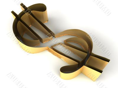 gold flattened dollar