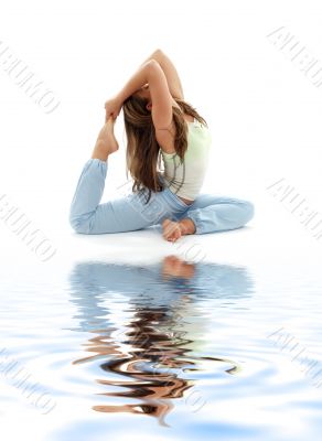ashtanga yoga on white sand 2