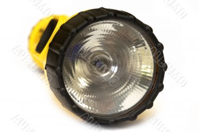 Yellow and black flashlight