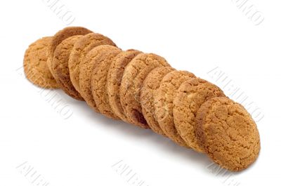 oat pastry on white background