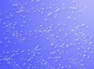Blue water drops