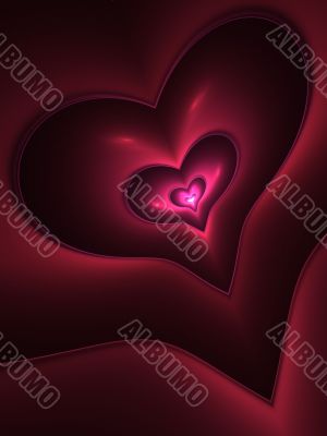 Illuminated Heart Abstract