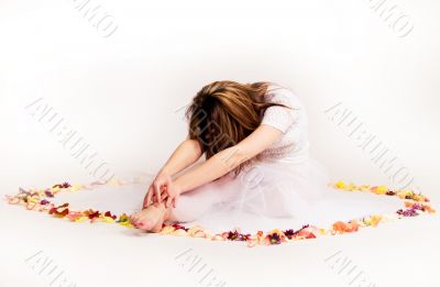 Woman in white dress