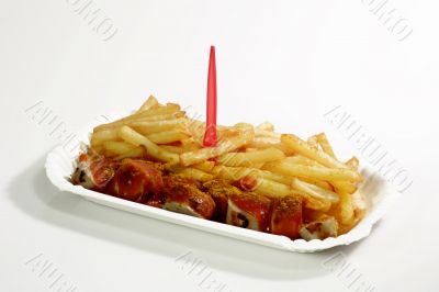 Sausage with fries