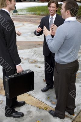 businessmen talking