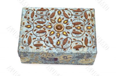 casket with precious stone
