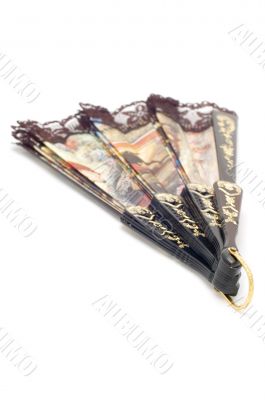 velour fan on white